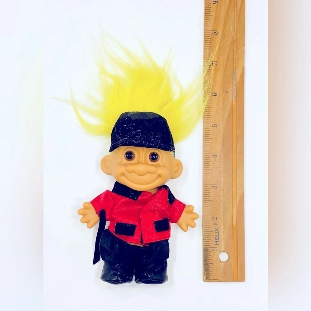 Vintage Russ Horse Jockey Troll Doll Yellow Hair Equestrian Horse Racing